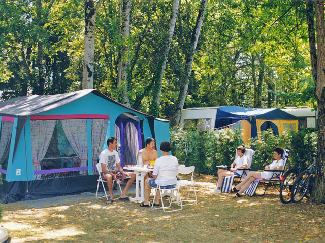 emplacements ombragés du camping la butte en dordogne dans le périgord noir à la roque gageac proche de sarlat