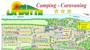plan du camping 3 etoiles la butte en Dordogne pres de Sarlat
