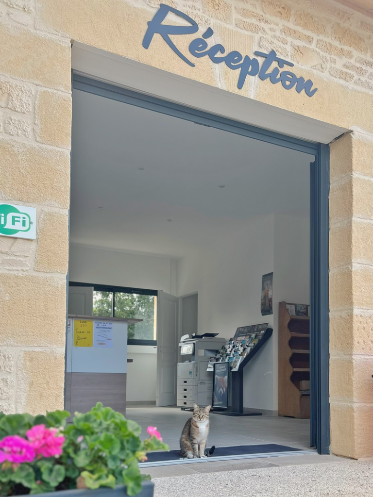 reception du camping 4 étoiles la butte en bord de riviere dordogne